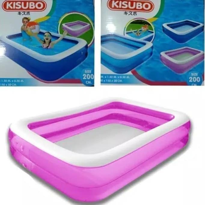 Kolam Renang Anak Polos Besar Kisubo Ksb200 Warna Biru / Pink Uk 2M