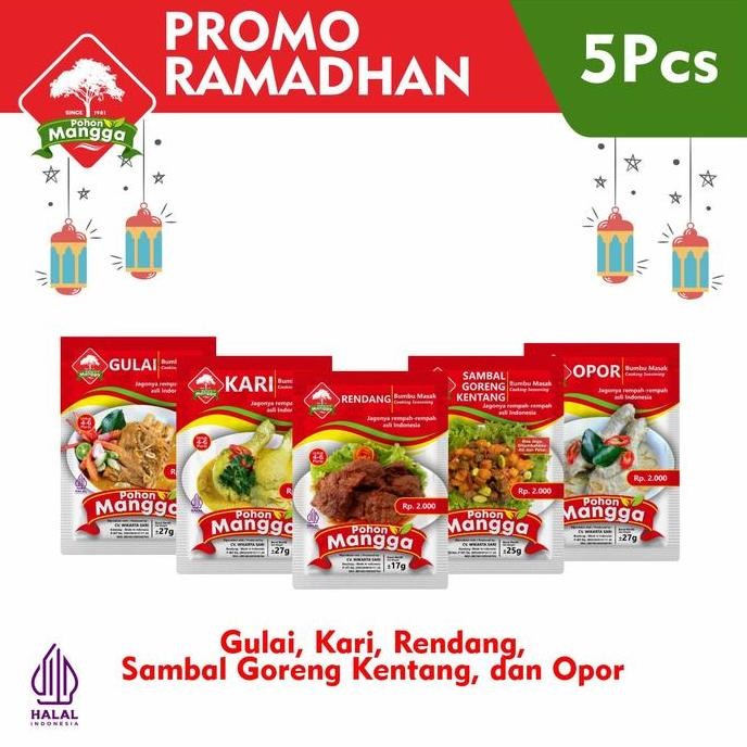 

PROMO RAMADHAN RENDANG, KARI, OPOR, GULAI, SAMBAL GORENG KENTANG || 5 PCS BUMBU MASAK CAPPOHONMANGGA nUg