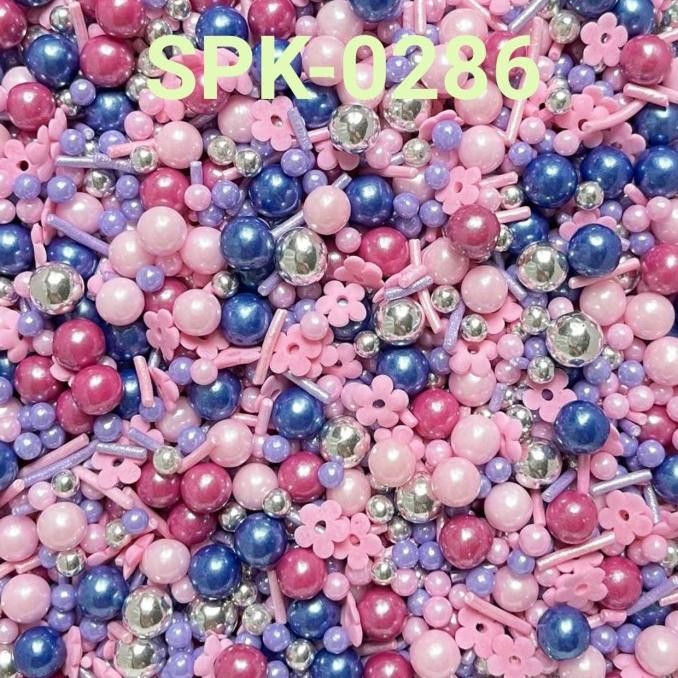 

Produk Baru!! SPK-0286 Sprinkles sprinkle springkel 1kg mutiara bunga pink ungu