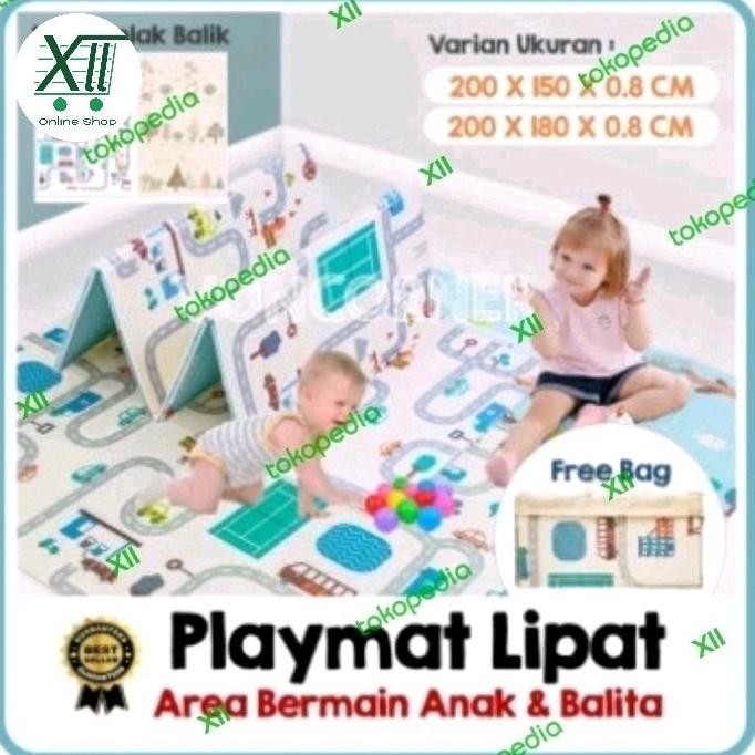 Xclusive Premium Baby Playmat 180X200 Karpet Matras Lipat Anak Original