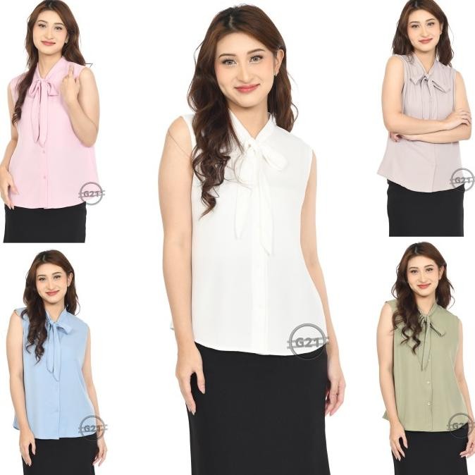 Sale Kemeja Yukensi Atasan Tanktop Wanita Lengan Buntung Tanpa Lengan Inner Basic Dalaman Jas Blazer