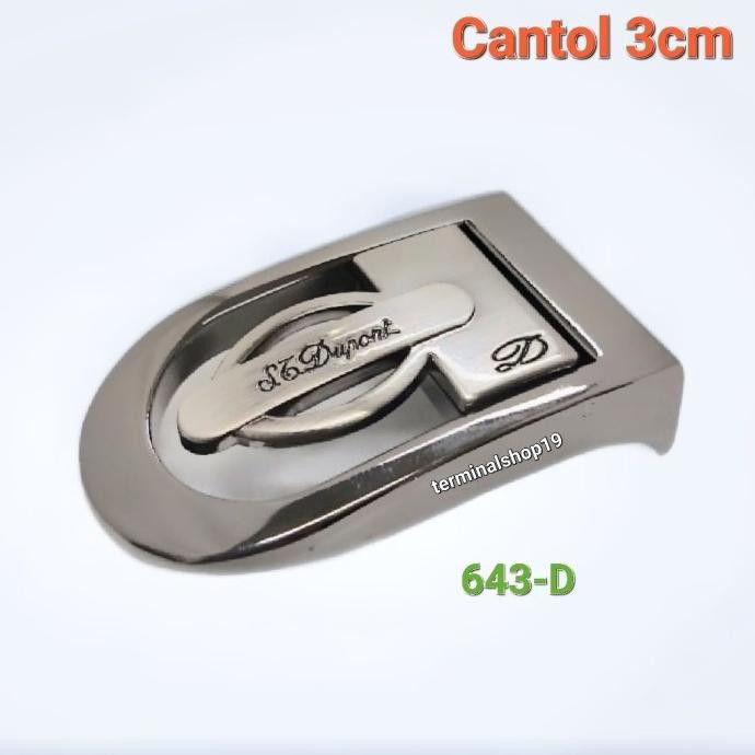 Ori - KEPALA GESPER KULIT PRIA CANTOL 3CM PREMIUM