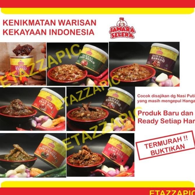 

Sambal Jawara JS Sambel Ikan Roa Baby Cumi Bawang Terasi Cakalang Teri nUg