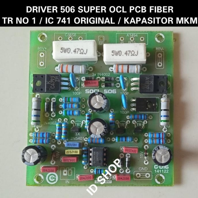 Promo DRIVER 506 KIT DRIVER SUPER SOCL PCB FIBER IC 741 ORI KAPASITOR MKM COD