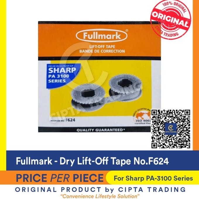 

ASLI FULLMARK DRY LIFT-OFF TAPE REORDER NO: F624