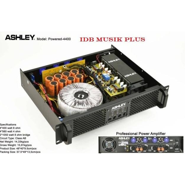 Promo Power 4 Channel Ashley Powered4400 Powered 4400 Original Ashley