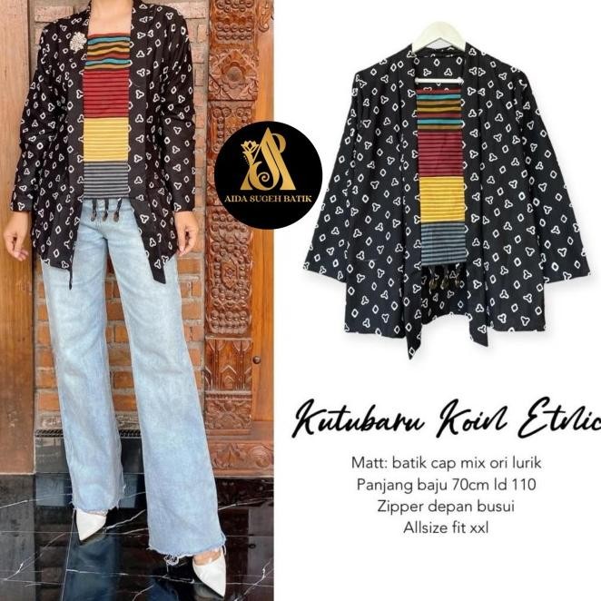 Kebaya Kutubaru Koin Cinde Kombinasi Lurik Kebaya Wisuda Hijab Kebaya Kondangan Kebaya Jawa Ready