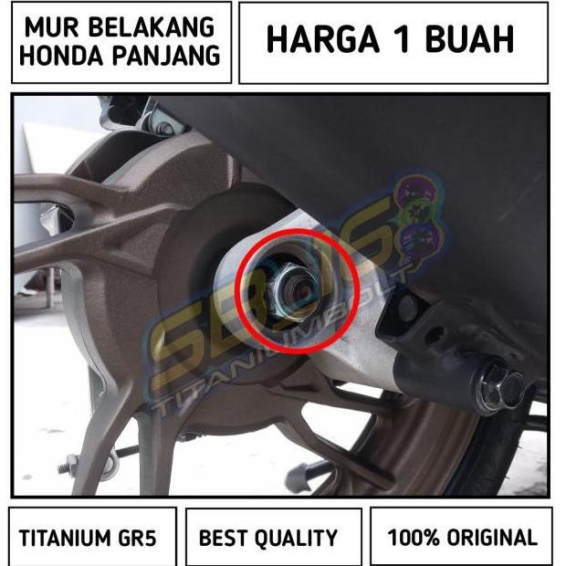 Grosir Mur Titanium As Roda Belakang Matic