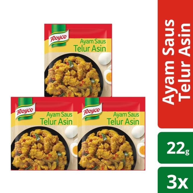 

Royco Bumbu Siap Pakai Ayam Saus Telur Asin 22G isi 3 nUg