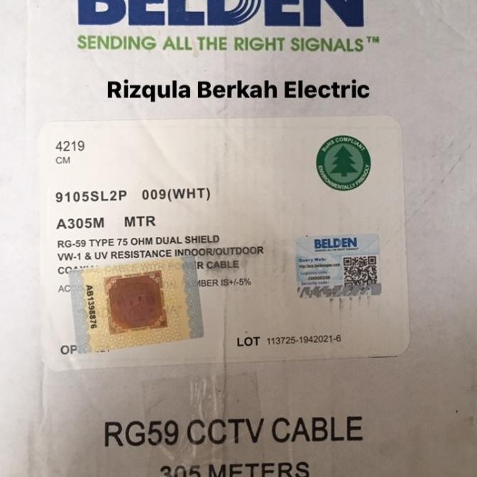 Murah Kabel Cctv Rg59 Belden 305Meter / Belden Cctv / Rg59 Belden