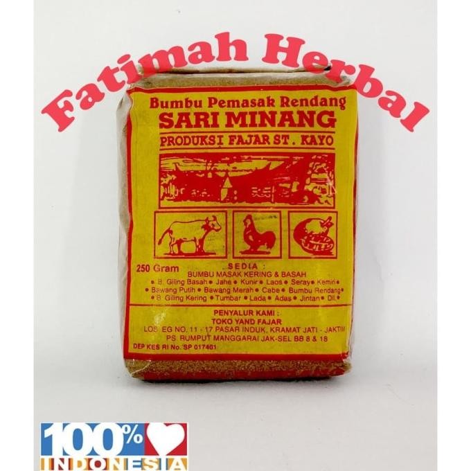 

Bumbu Masak Minang Asli Sari Minang - Tanpa Pengawet - 250 gram nUg