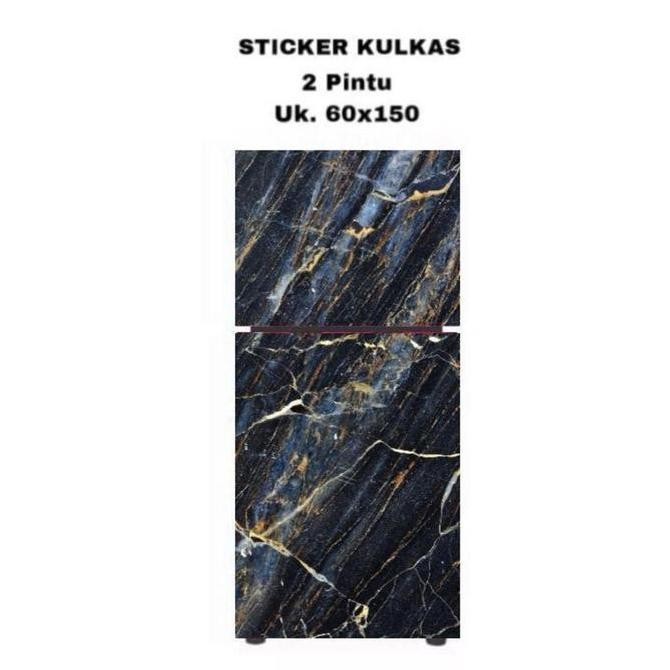 TERBARU STIKER KULKAS 2 PINTU MOTIF MARMER