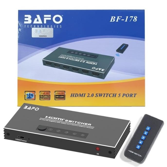 BAFO BF-178 HDMI 2.0 4K SWITCH 5 PORT