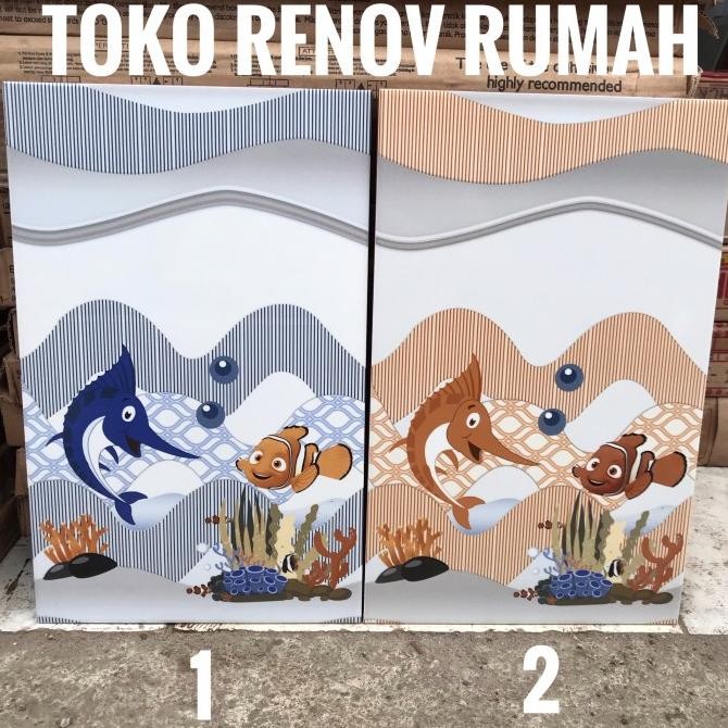 Keramik dinding 25x40 motif ikan/ keramik dinding kamar mandi/ dapur