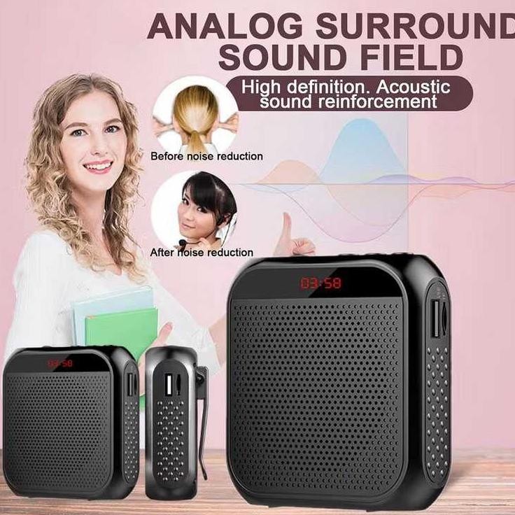 Speaker Megaphone Mini Guru Tour Guide Pidato Speaker Pinggang Dengan Mic JEPIT Wireless