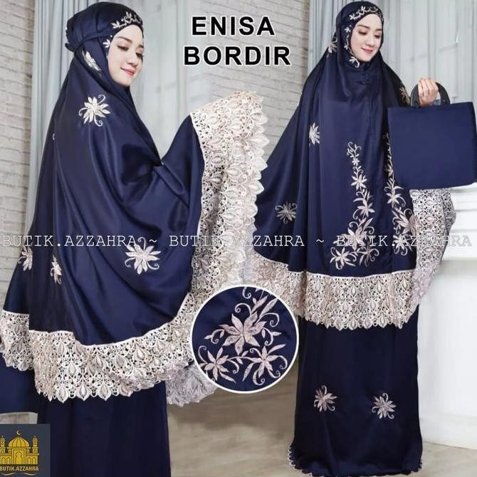 Sale Butik.Azzahra Mukena Dewasa Enisa Luna Maya Renda Bordir Siti Khadijah Pasteelena Atasan Lembut