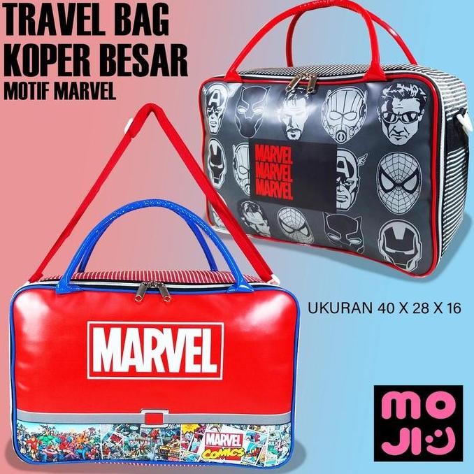 Nevarastore- Tas Travel Bag Koper Besar Selempang Karakter Dengan Tali Pengaman - Koper Pakaian - Ko