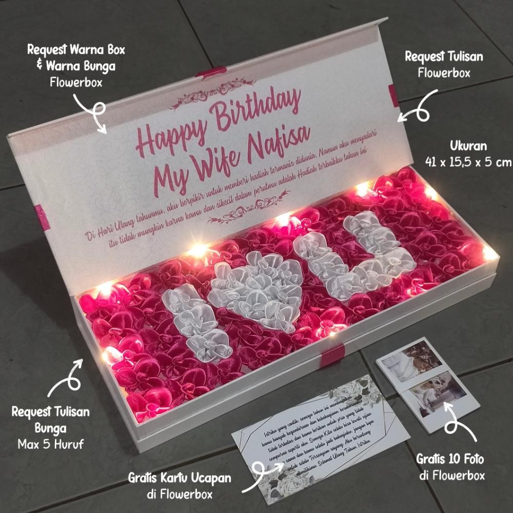 

Kado Box Bunga Premium and Best Quality ukuran 41x16x5 cm | Kado Bunga Box | Buket Bunga Box