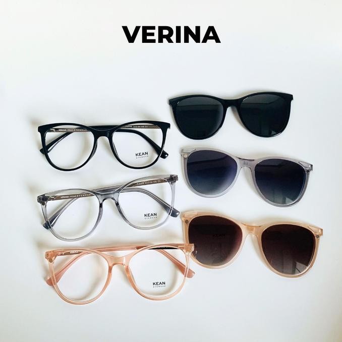 new verina - frame kacamata clip on cat eye