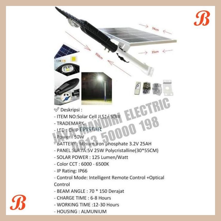 [JME] LAMPU JALAN LED SOLAR COB 50WATT PJU LED TENAGA SURYA 50W 50 WATT