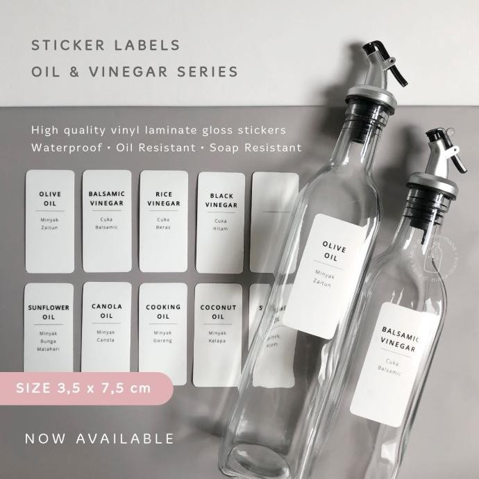 

Sticker label oil vinegar sauce bottle - sticker label minyak cuka sao nUg