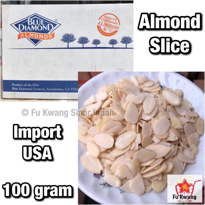 

Almond Slice Blue Diamond Kacang Almond 100 gram nUg
