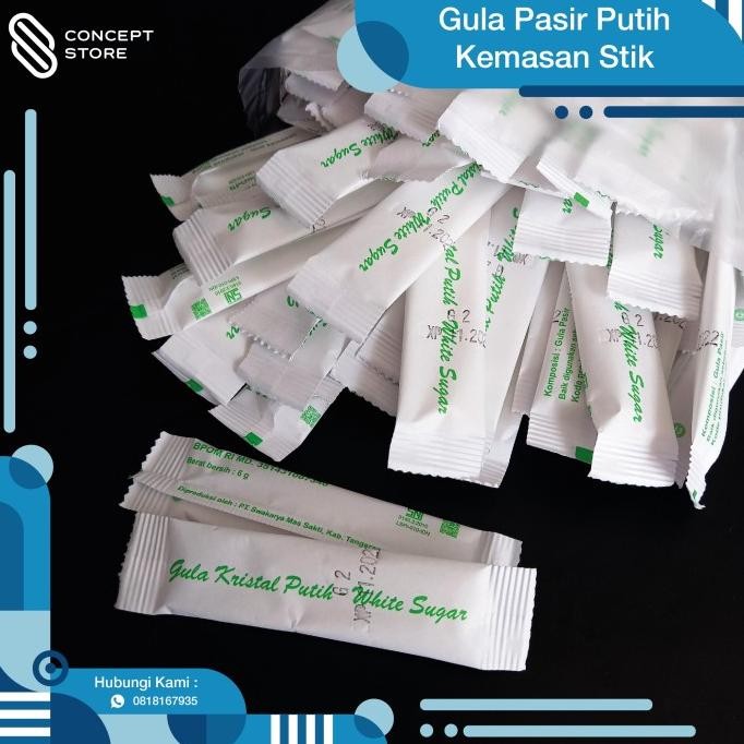 

Gula Pasir Putih (White Sugar) Kemasan Stick 125pcs TERMURAH nUg