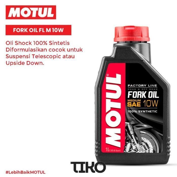 New Oli Sok Shock Depan Motul 10W40 Sintetis 1L