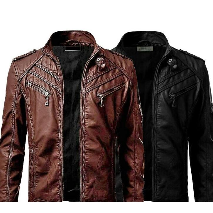 Jaket kulit pria  Model Baru Si Boy Anak Jalanan Sintetis