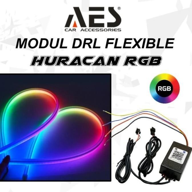 Sale Aes Lampu Alis Drl Rgb Aes Huracan Softled 60 Cm - Car