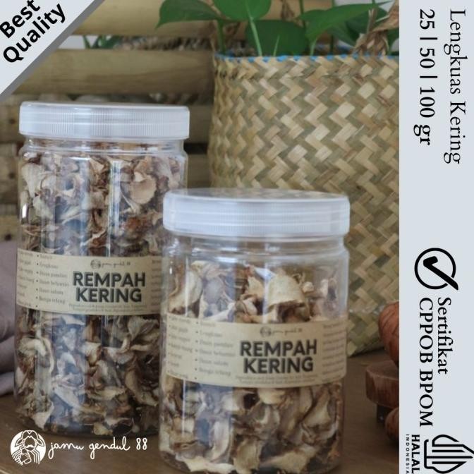 

Lengkuas Iris Kering - Dried Galangal - Rempah Kering by Jamu Gendul 88 Kualitas Premium nUg