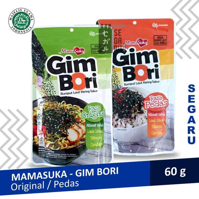 

Mamasuka Gim Bori Rumput Laut Kering Tabur Halal 60 Gram nUg