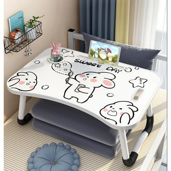 

MEJA LAPTOP PORTABLE MEJA BELAJAR LIPAT MEJA BELAJAR ANAK ADA PEGANGAN UKURAN 60 X 40 X 28 CM