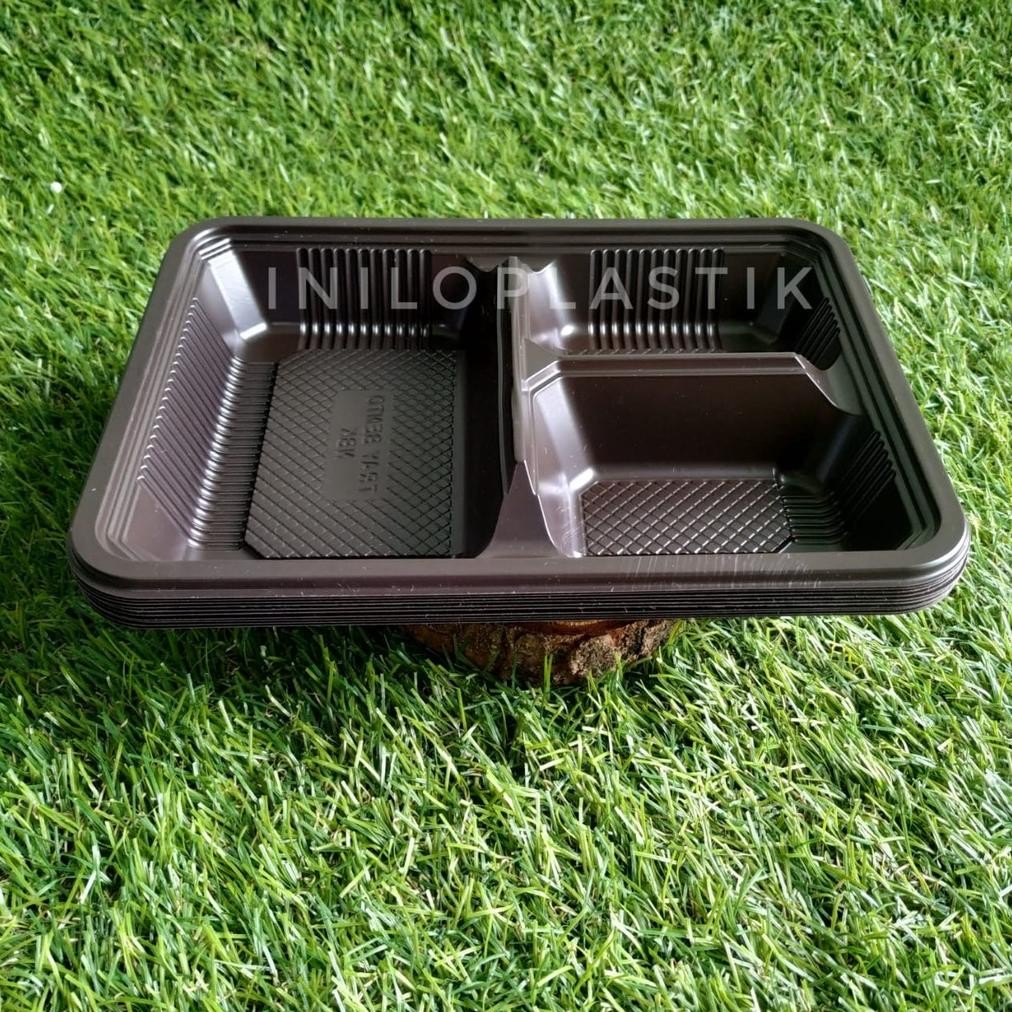 Big Sale rg-4 Mika Bento / Box Bento Sekat 3 Tray Bento / Kotak Makan + Tutup [10pcs] Murah Viral