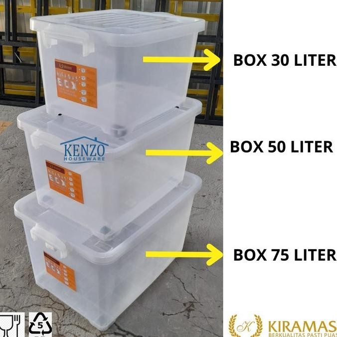 Container Box 50 Liter CB 50 Liter Transparan Bening Storage Kiramas