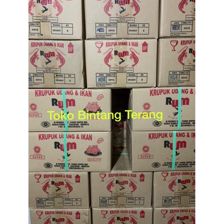 

Promo Kerupuk / Krupuk Udang Ikan Rwm Walet Mede 1 Dus Karton 5Kg Rum 5 Kilo