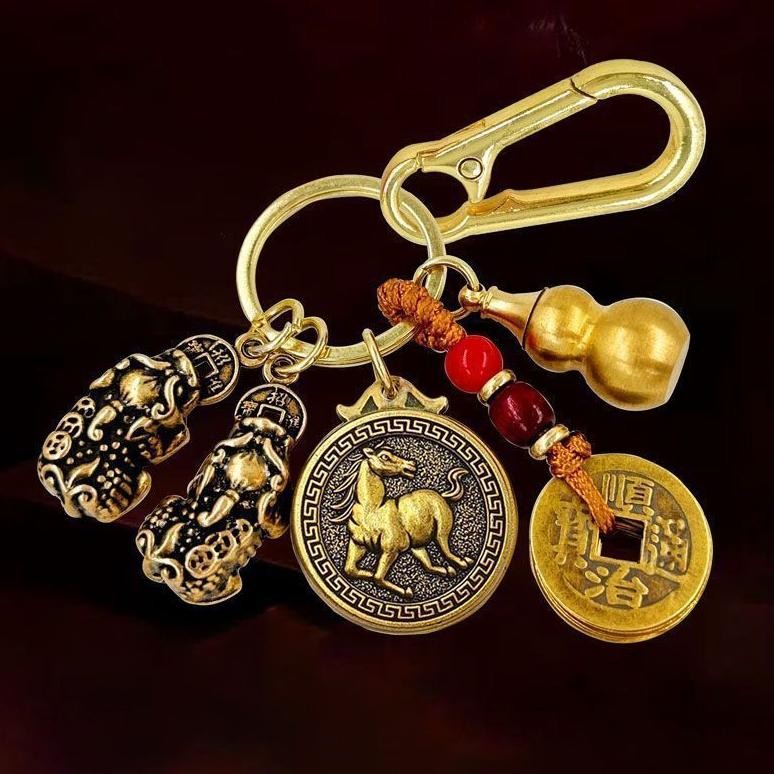 Gantungan Kunci Fengshui Gantungan Kunci Pixiu Tradisional Gantungan Kunci Keberuntungan Feng Shui