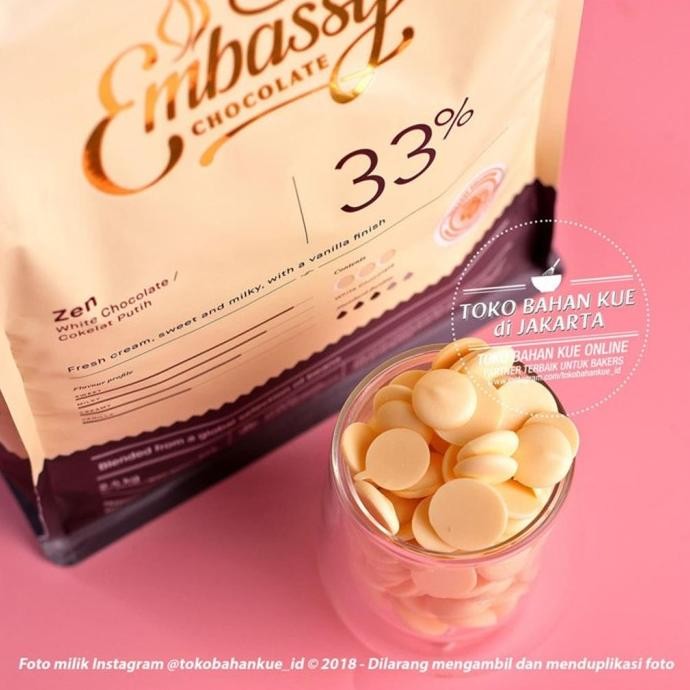 

Tulip Embassy Chocolate - Zen 33% 250gr White Couverture Cokelat Putih liquid