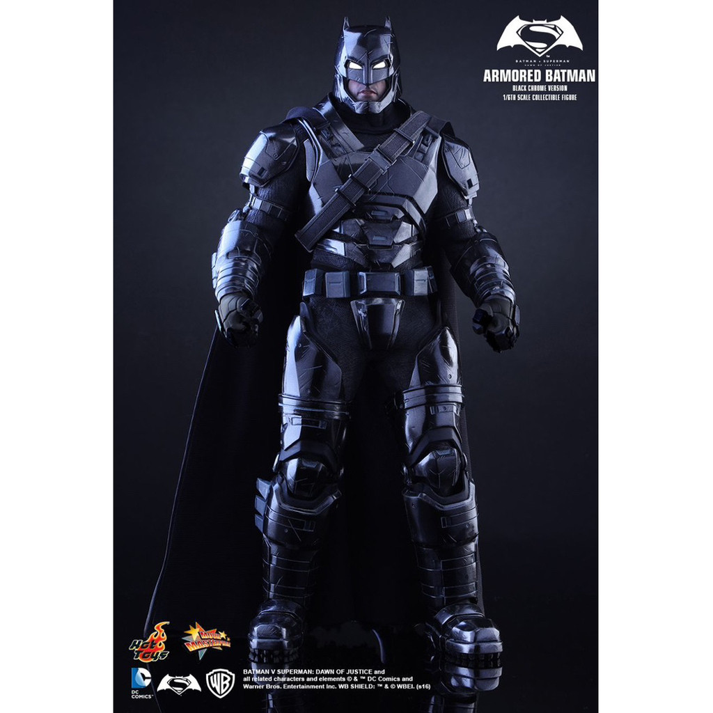Hot Toys 1:6 | Batman Armored Batman VS Superman Black Chrome Version | Movie Masterpiece Action Fig