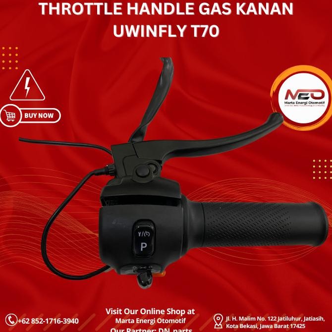 Throttle Gas Handle Gas Motor Listrik Uwinfly T70 Original Asli Pabrik Harga Khusus