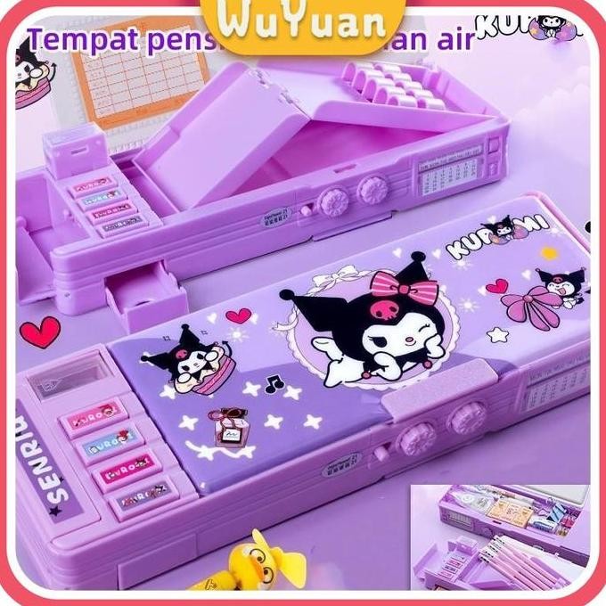 

Tempat pensil multifungsi dengan rautan pensil lucu - Tempat pensil siswa sekolah dasar/tempat pensil/tempat pensil kecantikan hitam/melodi kapasitas besar/tempat pensil kata sandi bahan tahan air/tempat pensil anak/multifungsi/ liquid