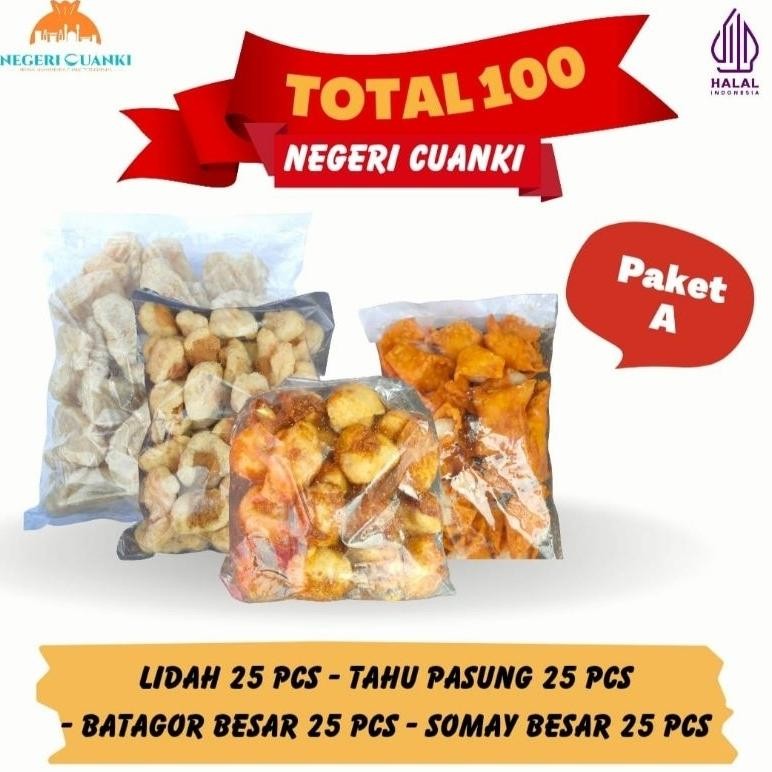 

HJ Gratis Kardus Paket Cuanki Total 100 Pcs Lengkap Variasi Topingan Seblak Bas0 Aci Bakso Cuanki Mie Instan
