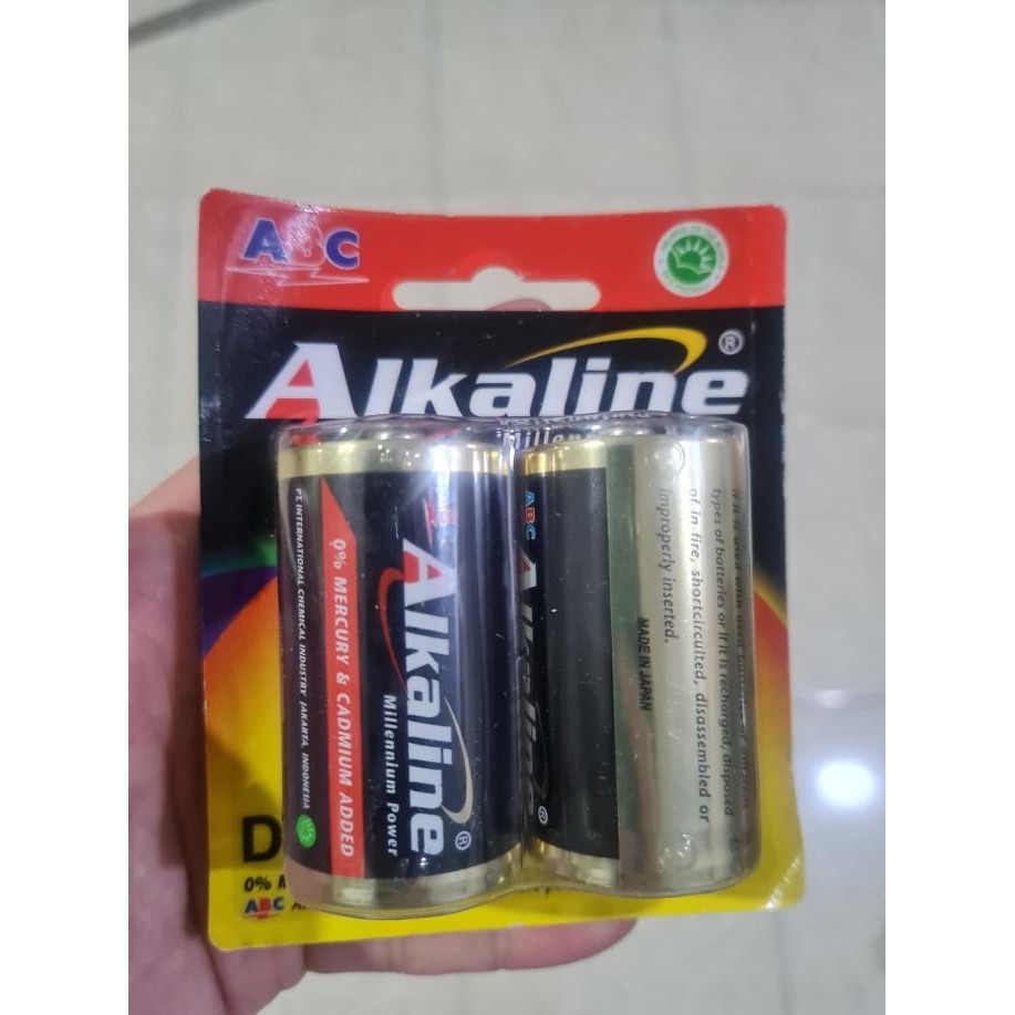 BATERAI ABC ALKALINE TIPE D / BATERAI BESAR (ISI 2 BATERAI)