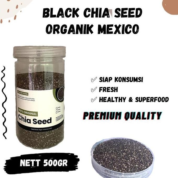 

Promo Chia Seed 500Gr Organik Chiaseed Black Import Biji Cia Hitam Kaya Serat Kesehatan Super Food Bijian Ciaseed 500 Gram Ciyaseed Chiased Ciased Ciyased Mexico Paraguay