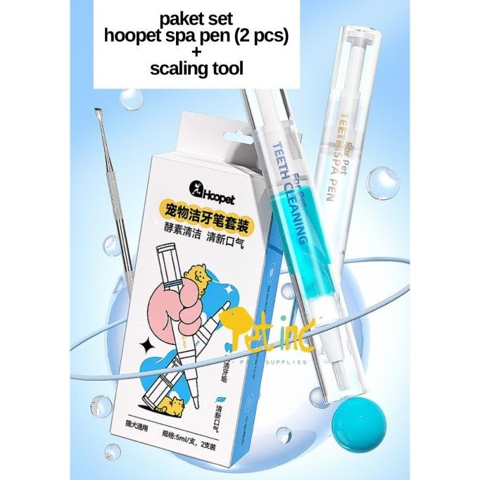 TERSEDIA Hoopet teeth cleaning plaque and spa pen (membersihkan karang gigi)
