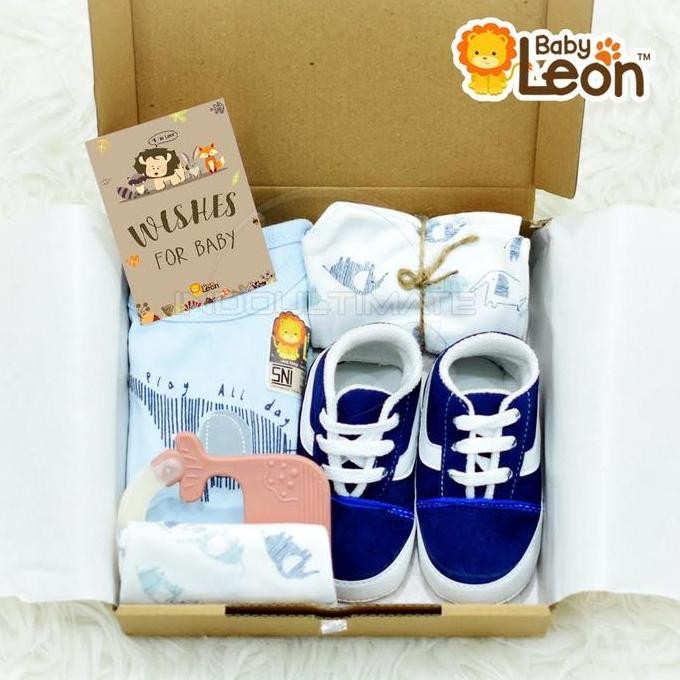 TERSEDIA BABY LEON Kado Lahiran Bayi Baby Hampers Lahiran Bayi Perlengkapan Bayi Baby Gift Kaos Bayi