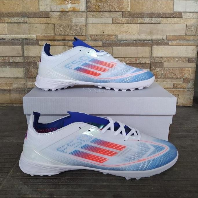 SEPATU FUTSAL F50 ADIZERO WHITE BLUE TURF 2904T