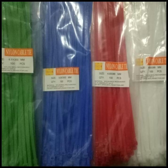 

Warna Biru 100Pcs Cable Ties Kabel Ties Tali Kabel 25Cm 250Mm 25 Cm