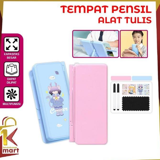 

SM A73 Kotak Pensil Lipat 2in1 Tempat Penyimpanan Alat TulisAnakSekolah liquid