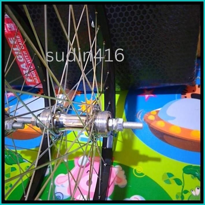 WHEELSET 20 ATAU VELG SEPEDA 20 IN SEPASANG SUDAH DIRAKIT DAN DISETEL JARI2